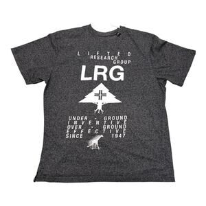 LRG Men's Charcoal Gray Graphic Tee